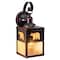 Vaxcel Bozeman 1 Light Bronze Rustic Bear Tree Outdoor Wall Lantern Clear Glass OW35053BBZ - alternate 1